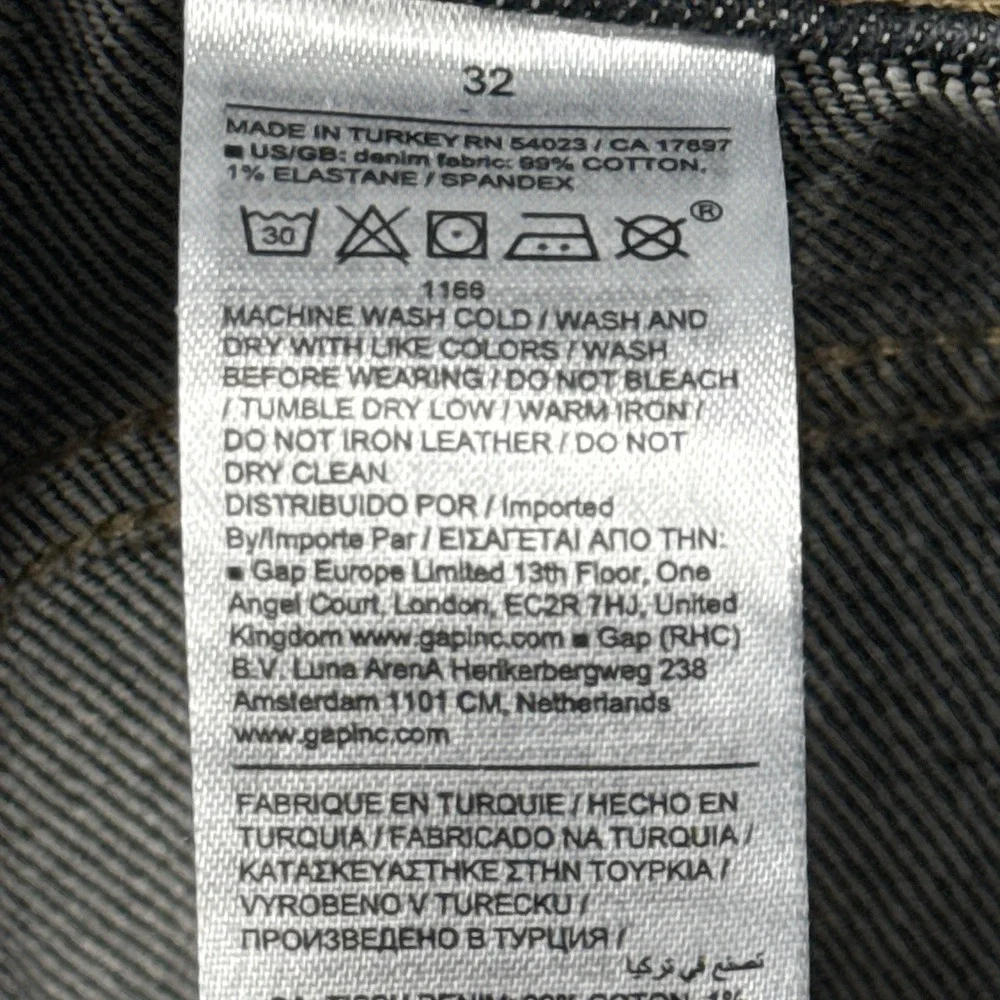 Banana‎ Republic Jeans Mens 32x29 Black Rinse Wash Slim Stacked Bootcut